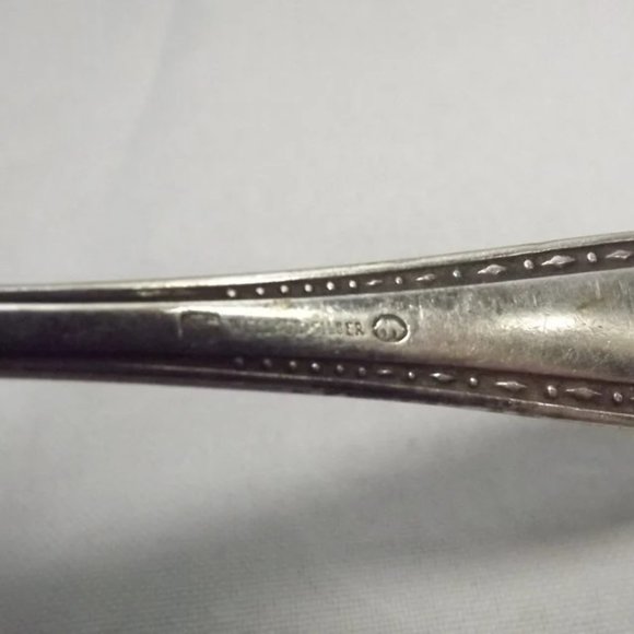 2 RARE Vintage AWS Wellner-Silber Silver-Plated Teaspoons with Elephant Symbol - Picture 6 of 7